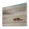 Designart - Red Fox Running In White Snow I - Farmhouse Print on Natural Pine Wood